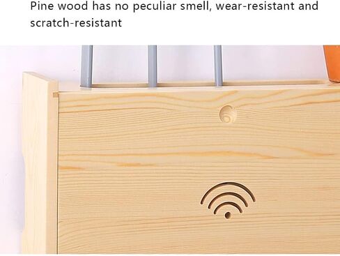 Wall Mounted Router Storage Box Wireless Router Storage Shelf， Socket Shielding Wire Finishing Wire Box Floating Shelf，Wall- Mounted WiFi Router Storage Box，Wood Color-28 * 25 * 10cm in Saudi Arabia
