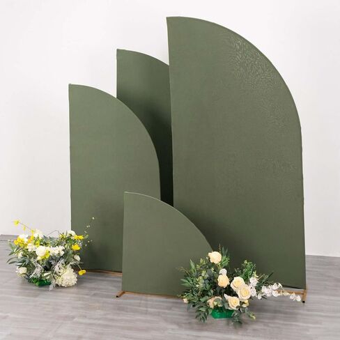 TableClothSfactory مجموعة من 4 أوكالبتوس Sage Green Spandex CHIARA BACKDROP COVER in Kuwait