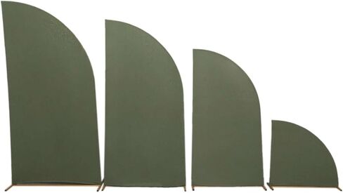 TableClothSfactory مجموعة من 4 أوكالبتوس Sage Green Spandex CHIARA BACKDROP COVER in Kuwait