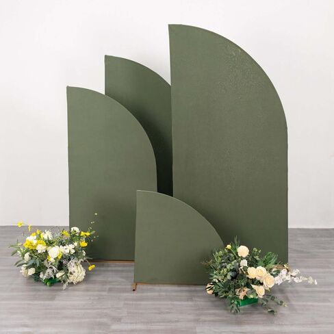 TableClothSfactory مجموعة من 4 أوكالبتوس Sage Green Spandex CHIARA BACKDROP COVER in Kuwait