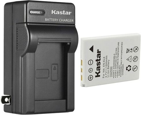 Kastar AC Wall Battery Charger for Nikon EN-EL8 Battery, MH-62 Charger, Coolpix P1 P2 S1 S2 S3 S4 S5 S6 S7 S7c S8 S9 S50 S50c S51 S51c S52 S52c MV-11 MV-12 in Saudi Arabia