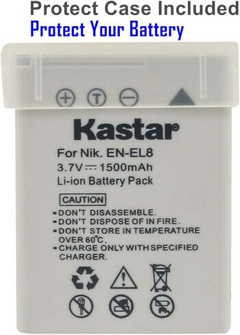 Kastar AC Wall Battery Charger for Nikon EN-EL8 Battery, MH-62 Charger, Coolpix P1 P2 S1 S2 S3 S4 S5 S6 S7 S7c S8 S9 S50 S50c S51 S51c S52 S52c MV-11 MV-12 in Saudi Arabia