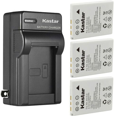 Kastar AC Wall Battery Charger for Nikon EN-EL8 Battery, MH-62 Charger, Coolpix P1 P2 S1 S2 S3 S4 S5 S6 S7 S7c S8 S9 S50 S50c S51 S51c S52 S52c MV-11 MV-12 in Saudi Arabia