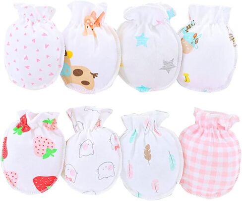1 Pairs Newborn Baby Mittens Gloves Cotton Infant Toddler Scratch Mittens,Cotton in Saudi Arabia