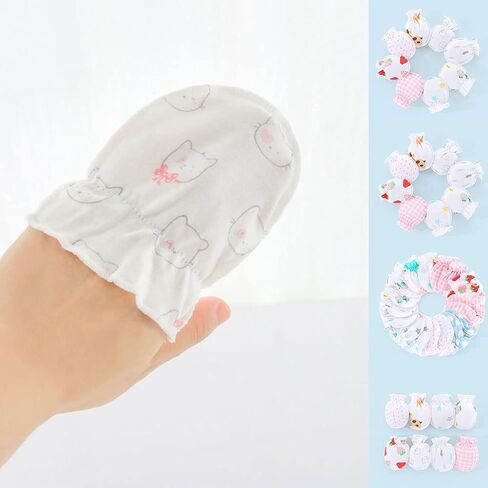 1 Pairs Newborn Baby Mittens Gloves Cotton Infant Toddler Scratch Mittens,Cotton in Saudi Arabia