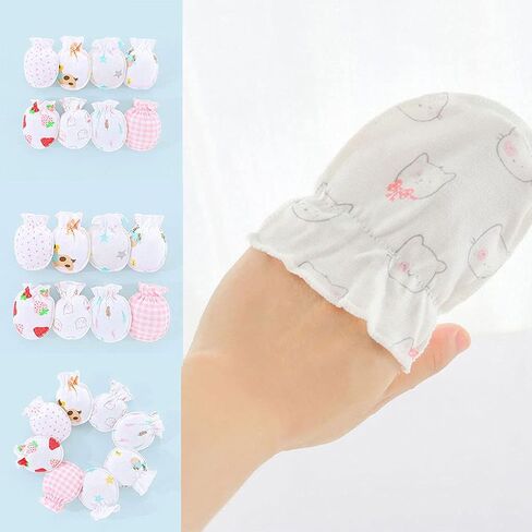 1 Pairs Newborn Baby Mittens Gloves Cotton Infant Toddler Scratch Mittens,Cotton in Saudi Arabia