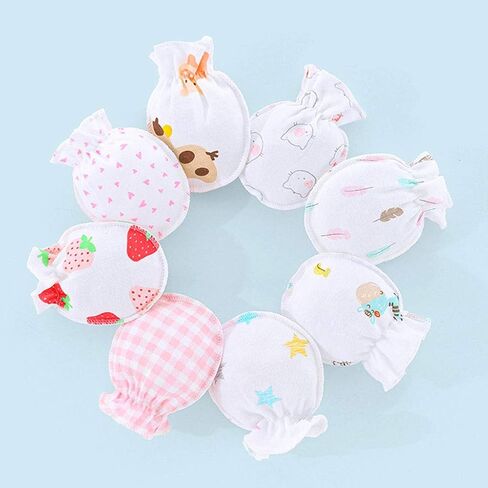 1 Pairs Newborn Baby Mittens Gloves Cotton Infant Toddler Scratch Mittens,Cotton in Saudi Arabia