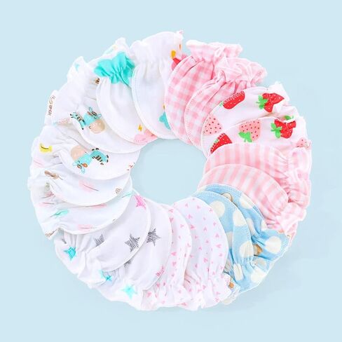 1 Pairs Newborn Baby Mittens Gloves Cotton Infant Toddler Scratch Mittens,Cotton in Saudi Arabia