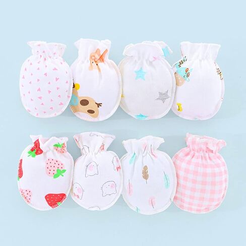 1 Pairs Newborn Baby Mittens Gloves Cotton Infant Toddler Scratch Mittens,Cotton in Saudi Arabia