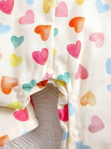 Unisex Baby Round Neck Dot Print Romper – Soft Cotton Blend, Spring/Autumn Breathable & Durable Jumpsuit in Kuwait