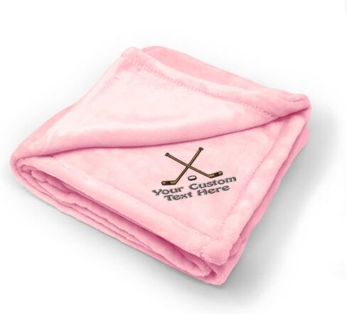Custom Embroidery Nursery Bedding Baby Blankets for Boys & Girls Hockey Sticks in Kuwait