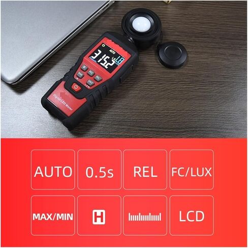 Light Meter, High Accuracy Luxmeter Professional Luxometer LCD Light Meter Digital Photometer Lux Meter,for Plants, Car Headlights, Home & Office LEDs(620L) in Saudi Arabia