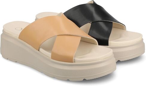 Journee Womens cushioned footbeds Cathie flip-flop sandal faux leather woven strap open toe in Saudi Arabia