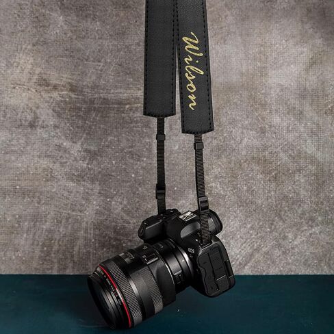 EDSG Personalized Leather Camera Strap Adjustable Camera Neck Strap Camera Belt Custom Gifts for Photographers Women Men in Kuwait
