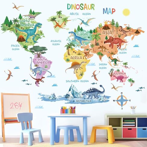 wondever 3D Large Dinosaur Wall Stickers Break Through Dino Jungle Dinosaur Peel and Stick Wall Art Decals for Boys Room Baby Nursery Kids Bedroom in Saudi Arabia
