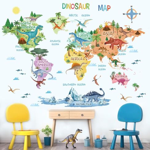 wondever 3D Large Dinosaur Wall Stickers Break Through Dino Jungle Dinosaur Peel and Stick Wall Art Decals for Boys Room Baby Nursery Kids Bedroom in Saudi Arabia