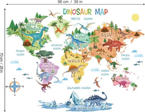 wondever 3D Large Dinosaur Wall Stickers Break Through Dino Jungle Dinosaur Peel and Stick Wall Art Decals for Boys Room Baby Nursery Kids Bedroom in Saudi Arabia