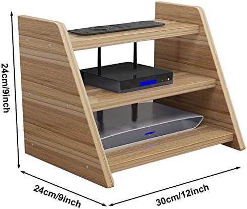 Router Storage Box，Router Storage Box Set-top Box Shelf Decorative Storage Rack Three -Layers Cable Organizer Box for Bedroom， Living Room Stands，A-30x24x24cm in Saudi Arabia