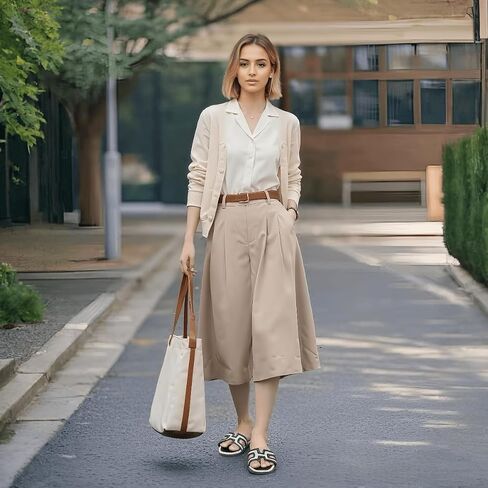 H Flat Sandals for Women Dressy Lightweight Comfortable Slide Sandal Fashion 2025 Summer Trendy Casual Slip-On Shoes in Saudi Arabia