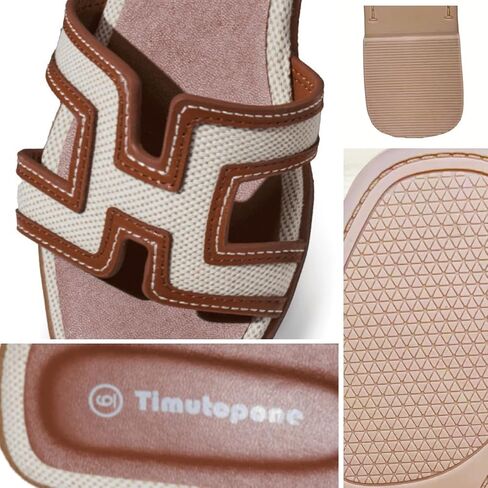 H Flat Sandals for Women Dressy Lightweight Comfortable Slide Sandal Fashion 2025 Summer Trendy Casual Slip-On Shoes in Saudi Arabia