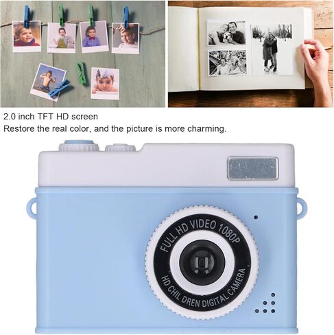 الكاميرا الرقمية 1080 بكسل ، 48 ميجا بايت 8x Zoom HD Video Camcorder مع شاشة ملونة TFT 2 بوصة ، ودعم تشغيل MP3 ، ومكافحة الهز كاميرا Selfie Vlog (الأرجواني) in Kuwait