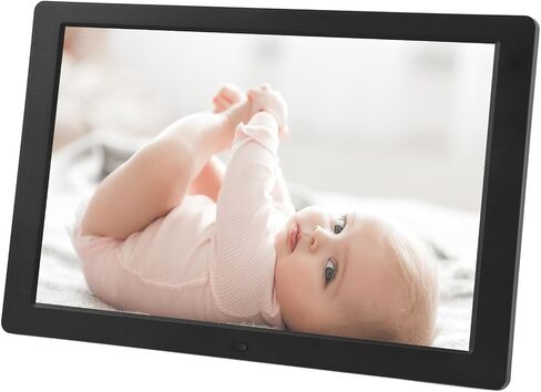 12.1 Inch Digital Picture Frames 1280 X 800 HD Electronic Picture Frame with Remote Control, Music and Video Player, Alarm Clock, Calendar, Black (US Plug) in Saudi Arabia