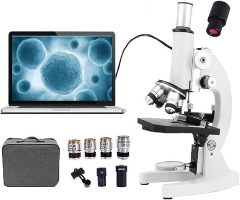 30000x/50000x/70000x HD Biological Microscope مع محول العدسة والهاتف الإلكترونية ، مجموعة أحادية المحترفة للطلاب ، والتعليم والاستخدام المختبر (70000x) in Kuwait