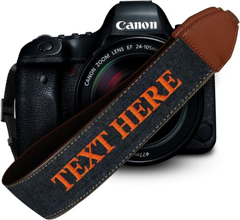 Custom Camera Strap, Embroidered Name Camera Strap Padded Universal Fit Neck Shoulder & Crossbody Strap Quick Release For DSLR/SLR/Mirrorless Canon Nikon Sony Compatible Photographers Gift - Black in Kuwait