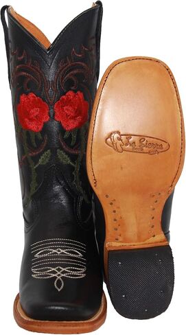 Women’s Leather Floral Embroidered Cowgirl Western Boot in Kuwait