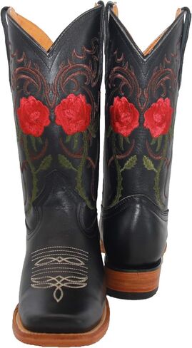 Women’s Leather Floral Embroidered Cowgirl Western Boot in Kuwait