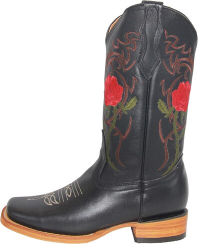 Women’s Leather Floral Embroidered Cowgirl Western Boot in Kuwait