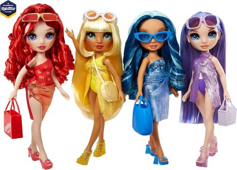 Rainbow High Swim & Style Ruby, Red 11" Fashion Doll with Shimmery Wrap to Style 10+ Ways, Removable Swimsuit, Sandals, Fun Play Accessories. Kids Toy Gift Ages 4-12 Years in Saudi Arabia