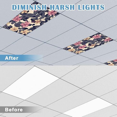 4 Pack Fluorescent Light Covers for Ceiling Lights Seamless pattern stars polka dots Cute baby for new boy Pattern for Decorative Magnetic Fluorescent Covers for Classroom Office Home 2x4 ft in Saudi Arabia