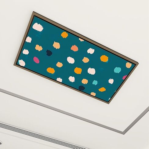 4 Pack Fluorescent Light Covers for Ceiling Lights Seamless pattern stars polka dots Cute baby for new boy Pattern for Decorative Magnetic Fluorescent Covers for Classroom Office Home 2x4 ft in Saudi Arabia