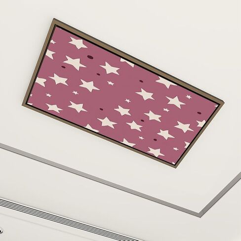 6 Pack Fluorescent Light Covers for Ceiling Lights Seamless pattern stars polka dots Cute baby for Pattern Decorative Magnetic Fluorescent Covers for Classroom Office Home 2x4 ft in Saudi Arabia