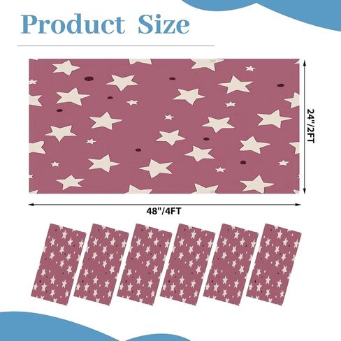 6 Pack Fluorescent Light Covers for Ceiling Lights Seamless pattern stars polka dots Cute baby for Pattern Decorative Magnetic Fluorescent Covers for Classroom Office Home 2x4 ft in Saudi Arabia