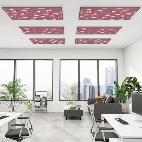 6 Pack Fluorescent Light Covers for Ceiling Lights Seamless pattern stars polka dots Cute baby for Pattern Decorative Magnetic Fluorescent Covers for Classroom Office Home 2x4 ft in Saudi Arabia
