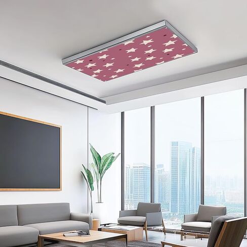 6 Pack Fluorescent Light Covers for Ceiling Lights Seamless pattern stars polka dots Cute baby for Pattern Decorative Magnetic Fluorescent Covers for Classroom Office Home 2x4 ft in Saudi Arabia