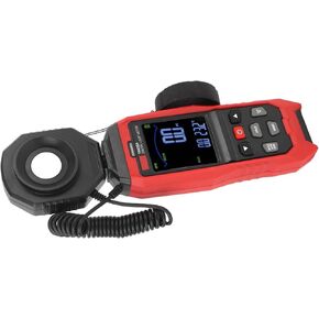 Digital Light Meter 200000 Range Detachable 360 Degree Rotatable Probe Sound and Light Prompt Digital Luxmeter