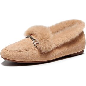 VenusCelia Women's Cozy Furry Flat Shoe