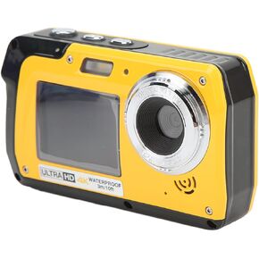 Digital Camera, 4K 56MP Dual Screen Digital Camera, 18X Digital Zoom 10ft Underwater Video Camera for Outdoor, for Kids Boys Girls