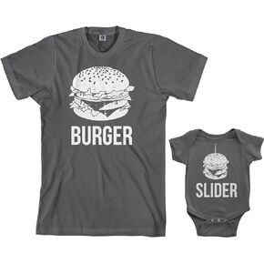 Threadrock Burger & Slider Infant Bodysuit & Men's T-Shirt Matching Set