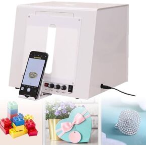 Pro Jewelry Photography Light Box Kit with Adjustable Turntable – Premium Photo Studio Setup for Stunning Gemstone & Jewelry Images, Customizable Speed & Color Temperature,T30