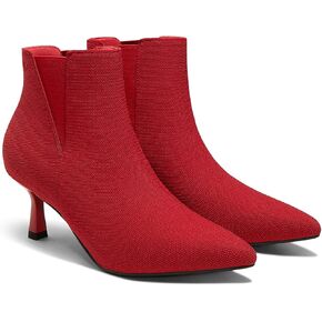 VIVAIA Alexandra Women's Ankle Heel Boots, Western Waterproof Pointed Toe Comfort Business High Heel Boots