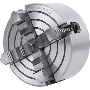 125mm 4 Jaw Chuck K72 4 Jaw Independent Lathe Chuck with Large Clamping Range Fast Clamping Speed for CNC Drilling and Milling Machine