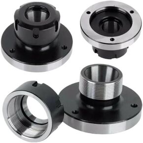 1pc 80mm/100mm/125mm Diameter ER16 ER20 ER25 ER32 Collet Chuck High Accuracy Carbon Steel Fixing Chuck Holder Collet Chuck(ER40-D80 (7 Holes))