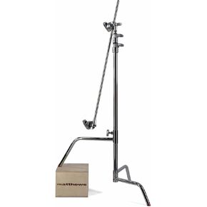 Matthews 40" C-Stand w/Sliding Leg, Includes Grip Head & Arm Chrome