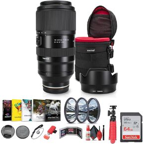 Tamron 50-400mm f/4.5-6.3 Di III VC VXD Lens for (Sony E) (A067) + Sling Backpack + Photography Software + Lens Case + 64GB Memory Card + Lens Filter Kit + Flexible Tripod + Cleaning Kit + More