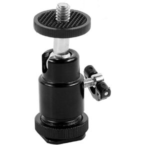 Feichao 1/4 Screw Gimbal Bracket Extension Holder حذاء حذاء ساخن لتصاعد حذاء DSLR Monopod Light (قوس رأس ثلاثيات كرات)