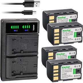 Kastar 1-Pack Battery and LTD2 USB Charger Replacement for JVC GR-D771US GR-D775 GR-D775EK GR-D775EX GR-D775US GR-D790 GR-D790EK GR-D790EX GR-D790US GR-D793 GR-D796 GR-D796EK GR-D796EX GR-D796US